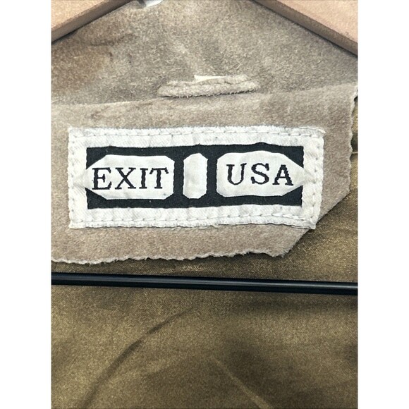 Vintage Exit USA Suede Leather Jacket XL Yellowstone Rancher Cowboy Western Tan - Picture 2 of 6